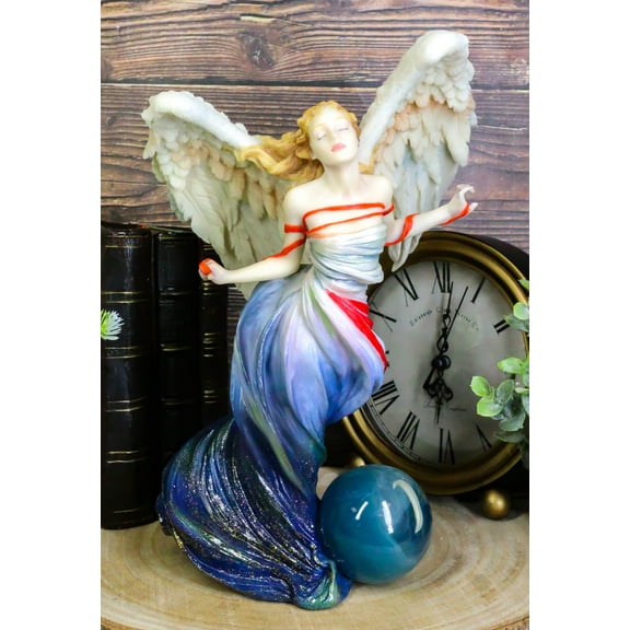 Written in the Wind Sheila Wolk Angel Statue 10.25"H Celestial Angel With Moon