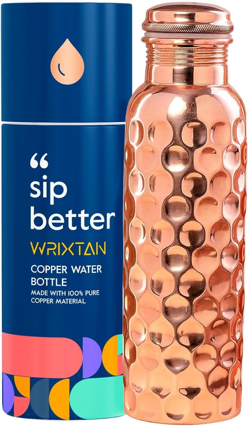 Wrixtan Diamond Copper Water Bottle, 1 Liter