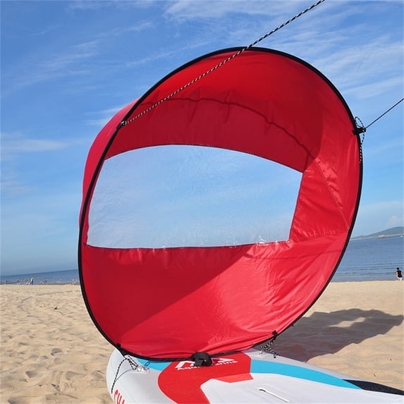 Wrjufa Foldable Downwind Wind Paddle Popup Board For Canoe Kayak Accessories Red