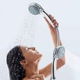 thumbnail image 1 of Wrjufa High-Pressure Handheld Shower Head with Three Spraying Modes, Nozzle Hard Water High-Pressure Shower Head for Low Water Pressure Environments Sliver, 1 of 7