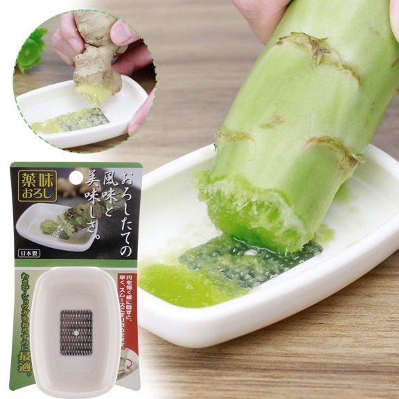 Wrjufa Japanese Imported Ginger Grinder, Garlic Masher, Mashed Potato Grinder, Puree, Ginger Juice, Shaved Garlic And Minced Ginger Kitchen Gadgets white