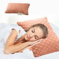 thumbnail image 1 of Wrjufa Memory Foam Bed Pillows Pillow Ergonomic Cotton Pillow For Sleeping Side Back Or Stomach Sleeper Pillow For Neck And Shoulder Pain,Relieve Stress Pillow for Adults Pink, 1 of 7