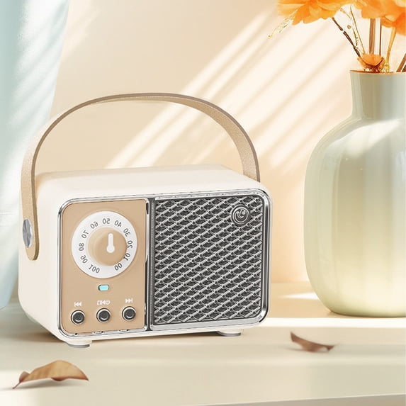Wrjufa Retro Mini Audio Mini Wireless Bluetooth Speaker Yellow