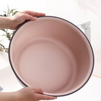 Wrjufa Thickened Round Plastic Wash Basin,Household Wider Washbasin for Washing Clothes Student Dormitory Foot Wash Basin, Portable Vegetable Fruit Dish Tub