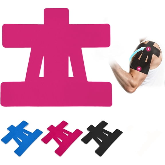 Wrong Duck 12 Count Kinesiology Tape for Shoulder,Shoulder Tape for Pain Relief,Pre-Cut for Easy use. Stretchy Cotton Material ensures Comfortable wear with Hypoallergenic Adhesive Lasting 4-7 Days