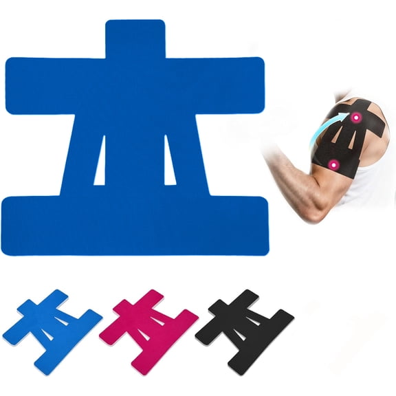 Wrong Duck 12 Count Kinesiology Tape for Shoulder,Shoulder Tape for Pain Relief,Pre-Cut for Easy use. Stretchy Cotton Material ensures Comfortable wear with Hypoallergenic Adhesive Lasting 4-7 Days