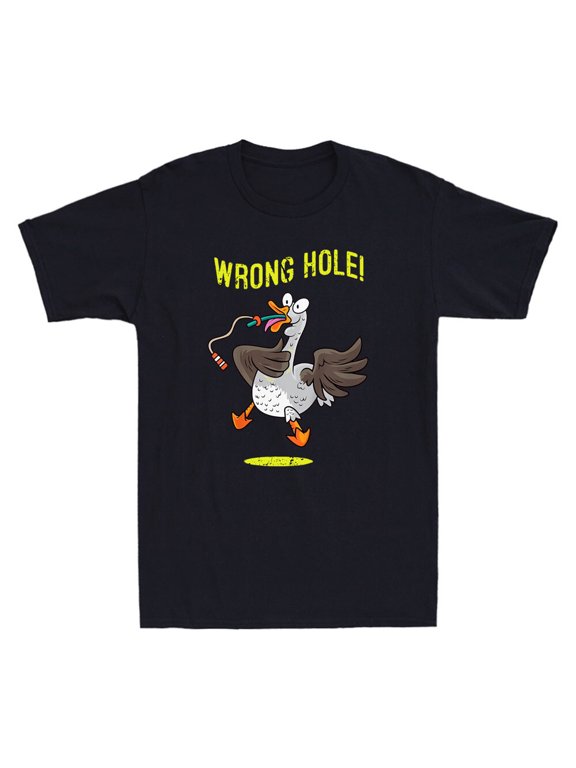 Wrong Hole Funny Anesthesia Goose Meme Nurse Anesthetist CRNA Retro Men'sT-Shirt