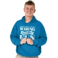 thumbnail image 1 of Funny Wrong is More Fun Attitude Joke Hoodie Sweatshirt Women Men Brisco Brands M, 1 of 6