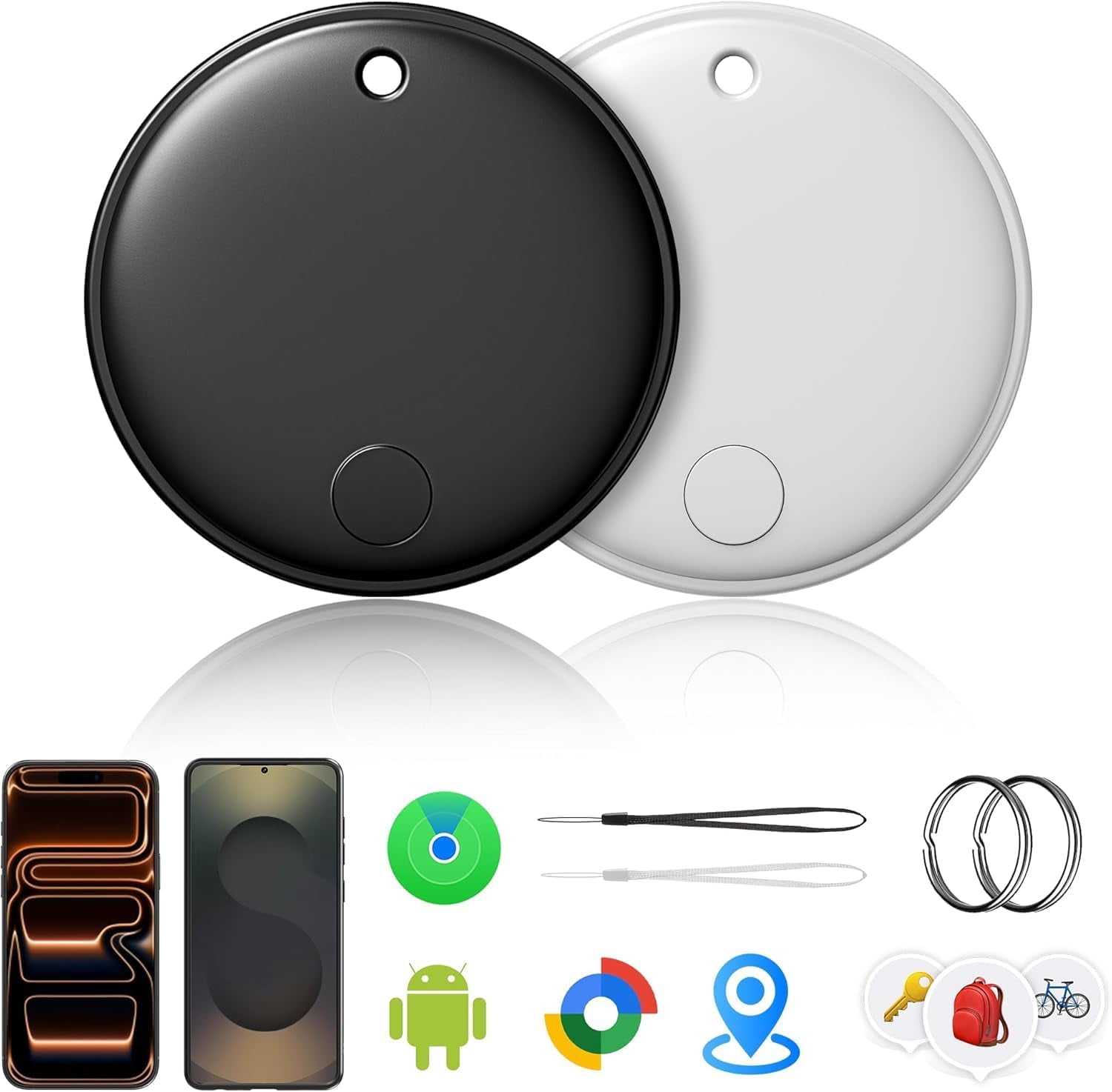 Wrongduck 2026 Air Tracker Smart Tags 4 Pack, Dual System Bluetooth ...