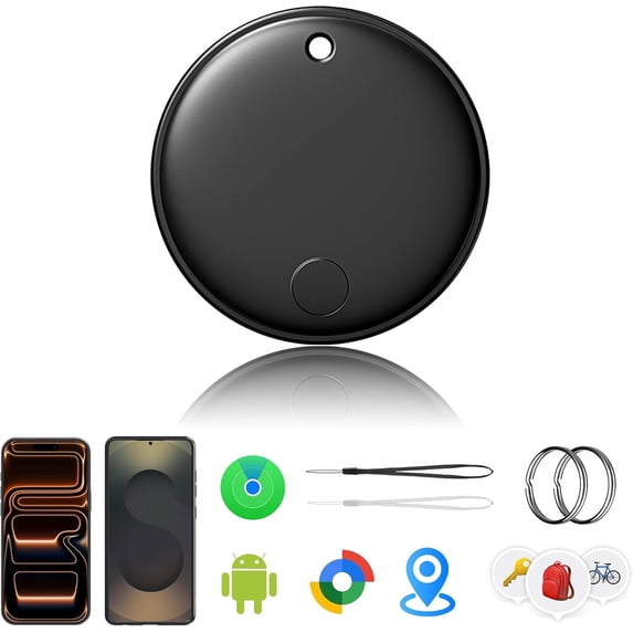 Wrongduck 2026 Air Tracker Smart Tags 4 Pack, Dual System Bluetooth Item Locator for Android & iOS, Works with Apple Find My and Google Find Hub for Keys Luggage