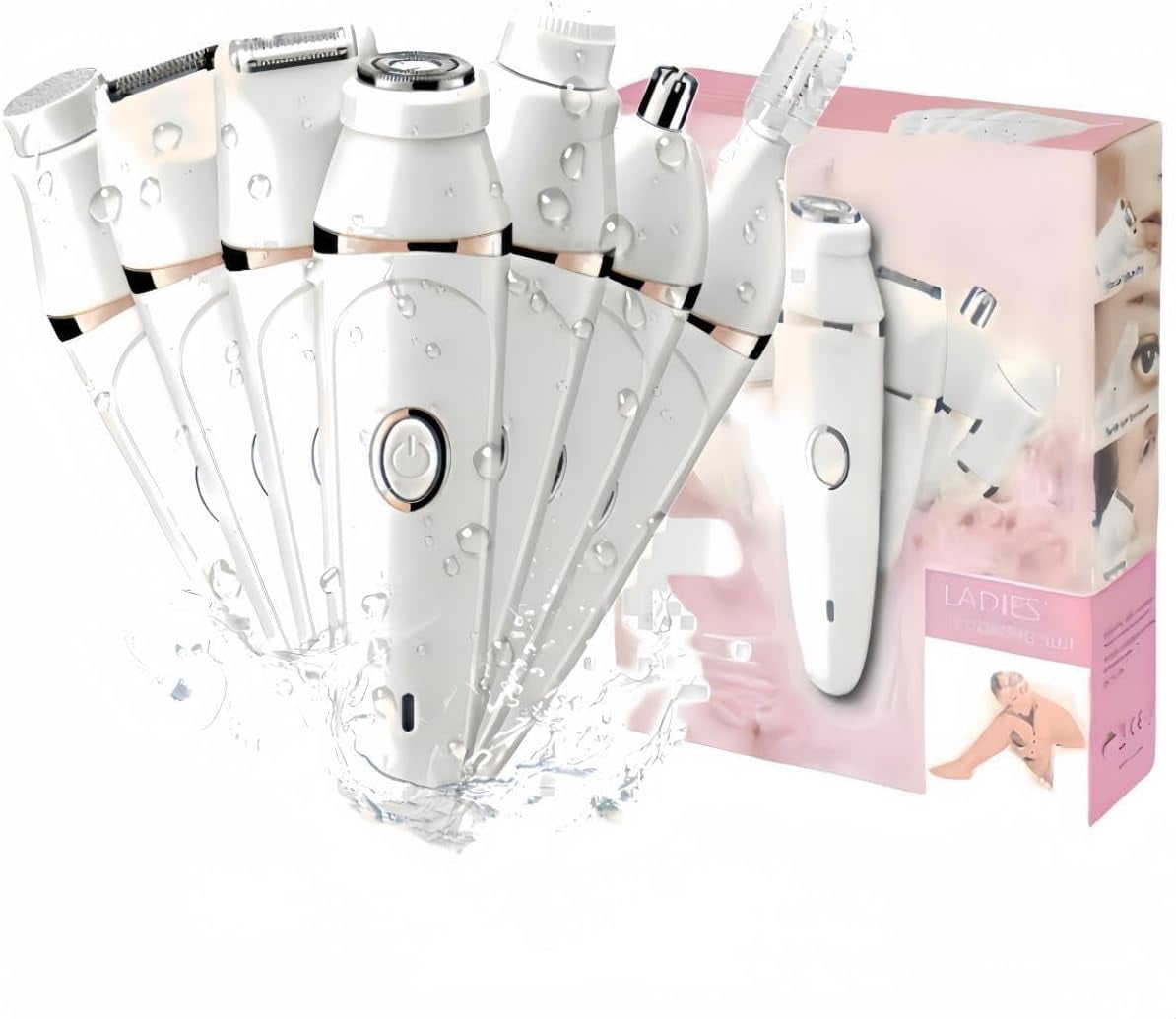 Wrongduck 7-in-1 Facial and Body Hair Removal Kit, Rechargeable ...