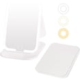 thumbnail image 1 of Wrongduck 72 LED Travel Makeup Mirror Portable Lighted Mirror with 3 Color Dimmable Lighting Touch Screen Rechargeable Adjustable Stand Pink, 1 of 8