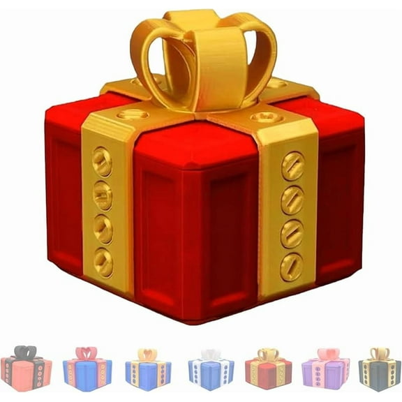 Wrongduck The Annoying Present Box, 3D Printed Screw Puzzle Gift Box, Regular 8x8 cm Funny Money Gift Box for Birthday, Christmas, Office, or Holiday Pranks
