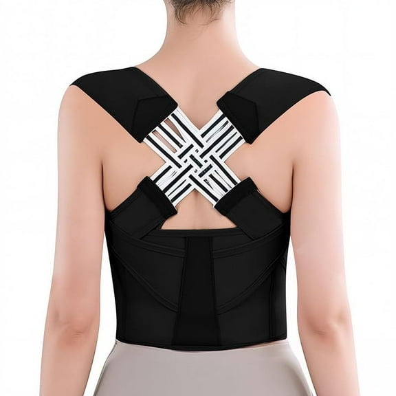 Wrongduck Back Brace Posture Corrector for Women and Men – Adjustable Upper Back Support for Pain Relief, Spine Alignment, and Shoulder Posture Correction, Invisible Under Clothes