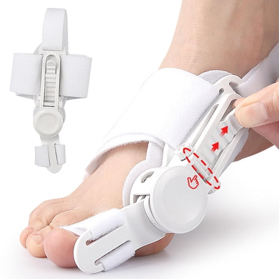 Wrongduck Big Toe Alignment Corrector, 2026 Upgrade Bunion Splint with Adjustable Rotation System, Breathable Anti-Slip Toe Separator for Left & Right Feet Home Relaxation Use