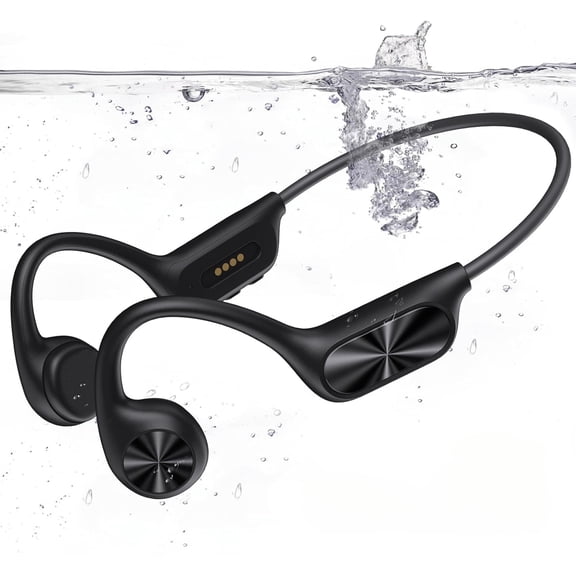 Wrongduck Bone Conduction Swimming Headphones, IPX8 Waterproof Bluetooth 5.4 Sports Headphones with 32GB MP3 Player, Open Ear Underwater Headphones for Swimming, Running, and Workout, 8H Battery