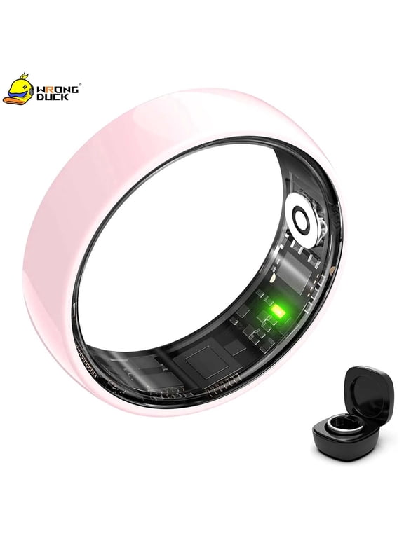 Wrongduck Ceramic Fitness Tracking Ring for Women Men, Bluetooth Activity Tracker Ring, Sleep Tracking, Waterproof Design, No Subscription, Wireless Charging, iOS & Android