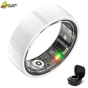 Wrongduck Ceramic Fitness Tracking Ring for Women Men, Bluetooth Activity Tracker Ring, Sleep Tracking, Waterproof Desig