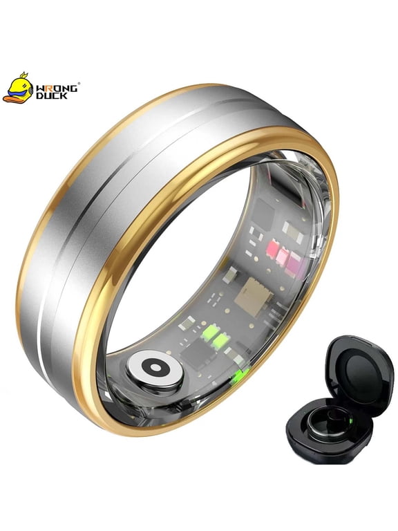 Wrongduck Circular Fitness Tracking Ring for Women Men, Bluetooth Activity Tracker Ring, Sleep Tracking, Multi Sport Modes, Waterproof Design, No Subscription, iOS & Android