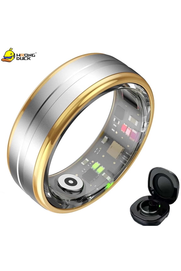 Wrongduck Circular Fitness Tracking Ring for Women Men, Bluetooth Activity Tracker Ring, Sleep Tracking, Multi Sport Modes, Waterproof Design, No Subscription, iOS & Android