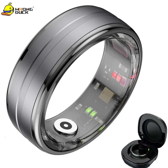 Wrongduck Circular Fitness Tracking Ring for Women Men, Bluetooth Activity Tracker Ring, Sleep Tracking, Multi Sport Modes, Waterproof Design, No Subscription, iOS & Android