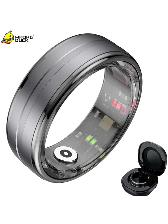 Wrongduck Circular Fitness Tracking Ring for Women Men, Bluetooth Activity Tracker Ring, Sleep Tracking, Multi Sport Modes, Waterproof Design, No Subscription, iOS & Android