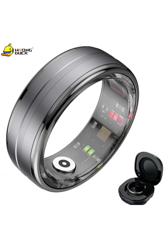 Wrongduck Circular Fitness Tracking Ring for Women Men, Bluetooth Activity Tracker Ring, Sleep Tracking, Multi Sport Modes, Waterproof Design, No Subscription, iOS & Android