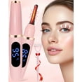 thumbnail image 1 of Wrongduck Electric Heated Eyelash Curler with LED Display USB Rechargeable 3 Heat Levels Lash Styling Tool Compact Travel Makeup Accessory, 1 of 7