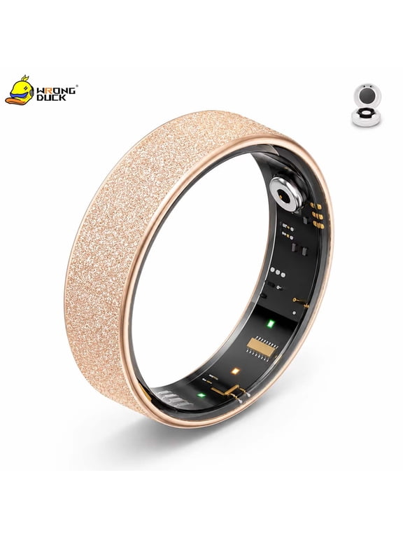 Wrongduck Fitness Tracking Ring Smart Wearable for Women Waterproof Activity Ring with Sleep Tracking Step Counter for Android iOS Phones