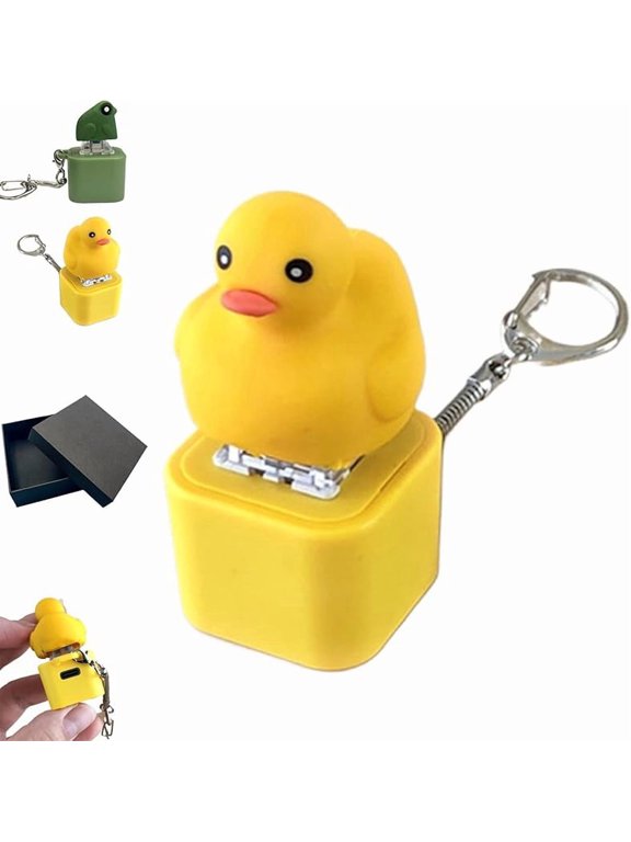 Wrongduck Frog Croaking Fidget Toy, Rechargeable LED Light Keychain Clicker, Sensory Stress Relief Toy for Adults and Kids, Ideal for ADHD and Autism Focus Support