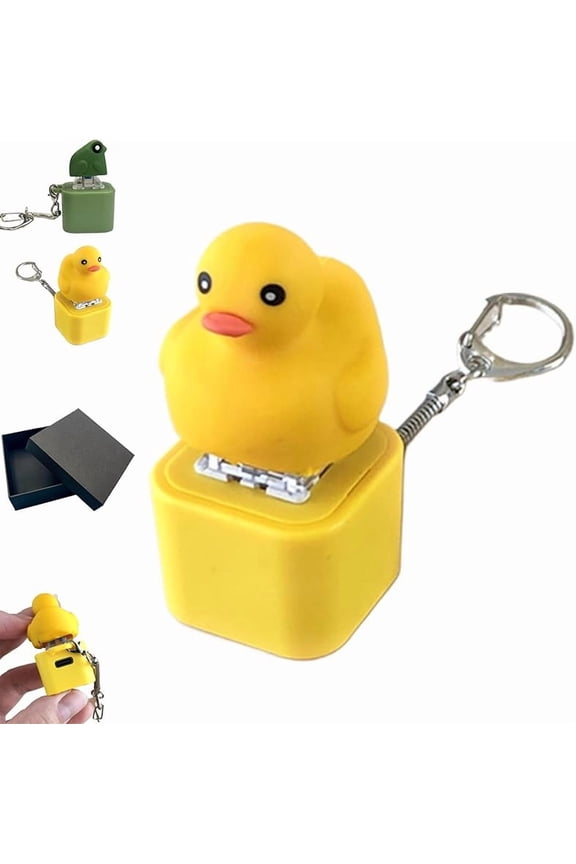 Frog Croaking Fidget Toy, Rechargeable LED Light Keychain Clicker, Sensory Stress Relief Toy for Adults and Kids, Ideal for ADHD and Autism Focus Support