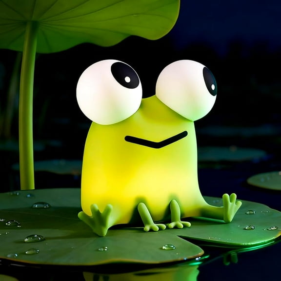 Wrongduck Frog Night Light, Dimmable Silicone LED Lamp with Timer and Touch Control, Rechargeable Decorative Frog Lamp for Bedroom and Desk Decor