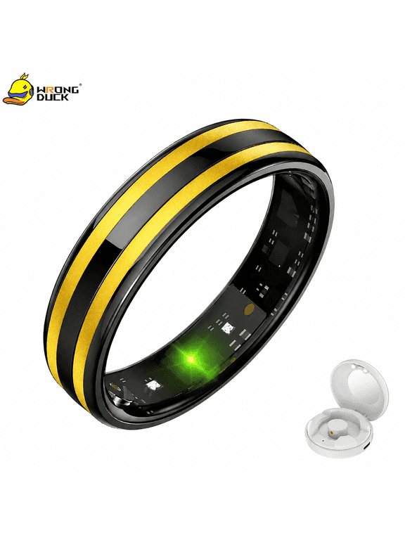 Wrongduck HR02 Fitness Tracking Ring for Women and Men, Bluetooth Activity Tracker Ring with Sleep Tracking, Multiple Sports Modes, IP68 Waterproof, No Subscription