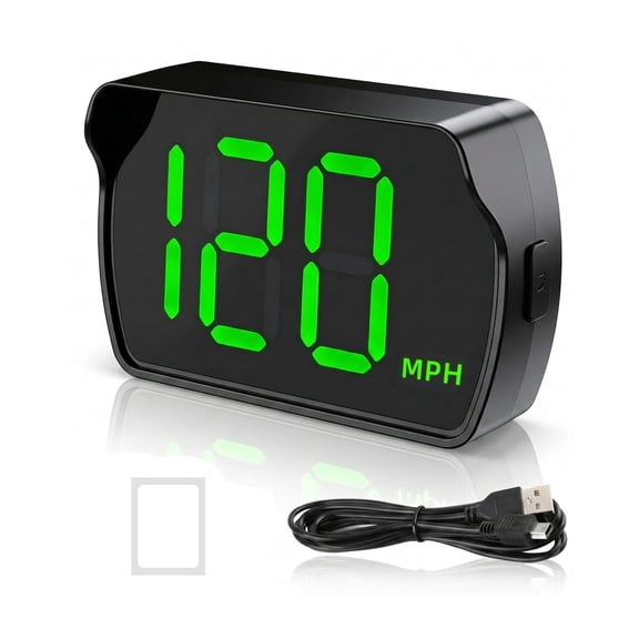 Carlikeit Head Up Display GPS Speedometer, Digital MPH Speed Display with Auto On Off, Type-C Powered HUD for Car Truck SUV Motorcycle and Golf Cart