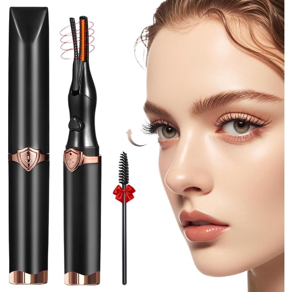 Wrongduck Heated Eyelash Curler, 2-in-1 Clip-Type Electric Lash Curler with 3 Temperature Modes, USB Rechargeable, Fast Heating for Long-Lasting Natural Curl
