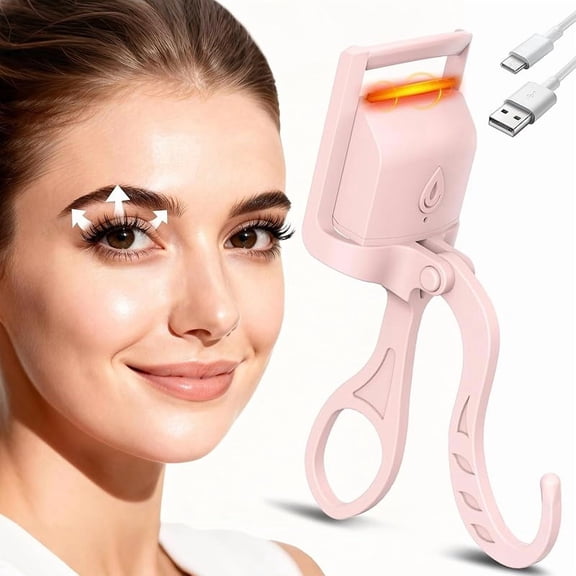 Wrongduck Heated Eyelash Curler, 5s Fast Heating Electric Eyelash Curler with Silicone Pad, Type-C Quick Charge, Smart Temp Control, 24H Long-Lasting Curl, Anti-Scald Design
