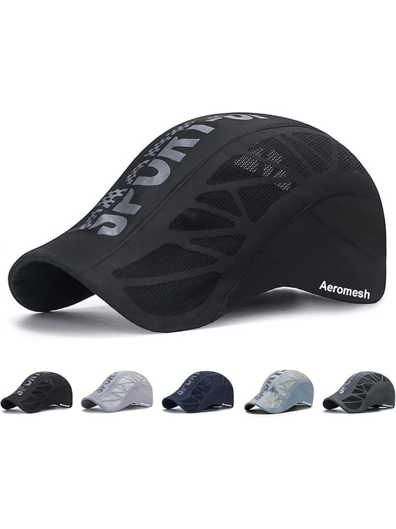 Wrongduck Lightweight Sport Cap Quick-Dry Mesh Hat with Adjustable Chin Strap, Full Airflow Design, Machine Washable Athletic Outdoor Cap