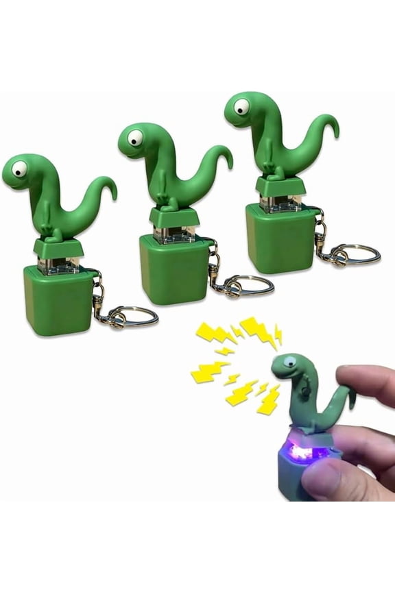 Lizard Keychain Sound Toy, 2025 New Rechargeable Keyboard Clicker Lizard Fidget Toy with Colorful LED Lights, Stress Relief Sensory Keychain Gift for Adults and Teens