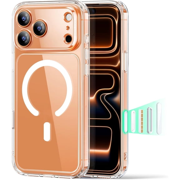 Wrongduck Magnetic Clear Case for iPhone 17/ 17 Pro/ 17 Pro Max with Camera Control, Military-Grade Shockproof Hybrid Protective Phone Case with Strong Magnet Lock
