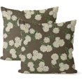 thumbnail image 1 of Wrongduck Pillow Covers 18x18 Inch 2 Pcs Blue Green Hydrangea Flower Decor Throw Pillows Vintage Floral Seasonal Summer Outdoor Decoration Pillowcase Linen Cushion Cover for Couch Sofa, 1 of 14