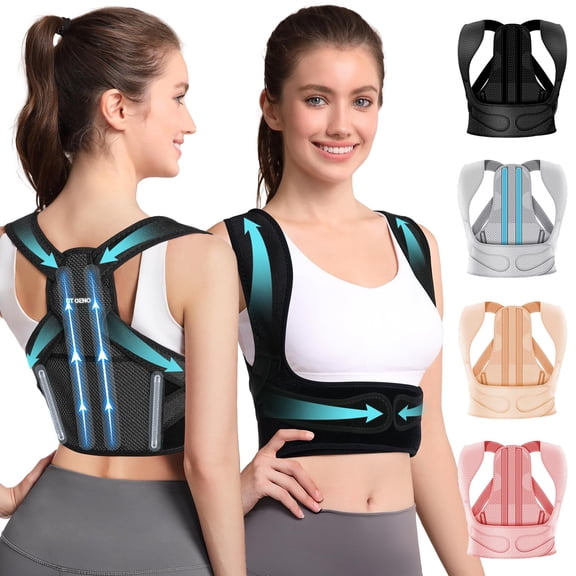 Wrongduck Posture Corrector for Women Adjustable Upper Back Brace Lightweight Shoulder Straightener Neck Back Support Slouching Hunchback Alignment Strap