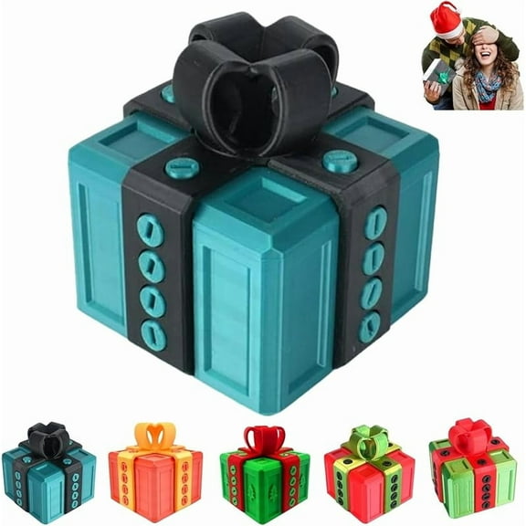 Wrongduck The Prank Box, 3D Printed Annoying Screw Gift Box with Lid, Funny Tease Puzzle Box for Adults, Perfect Gag Gift for Birthday, Christmas, or Office Pranks (8x8cm)