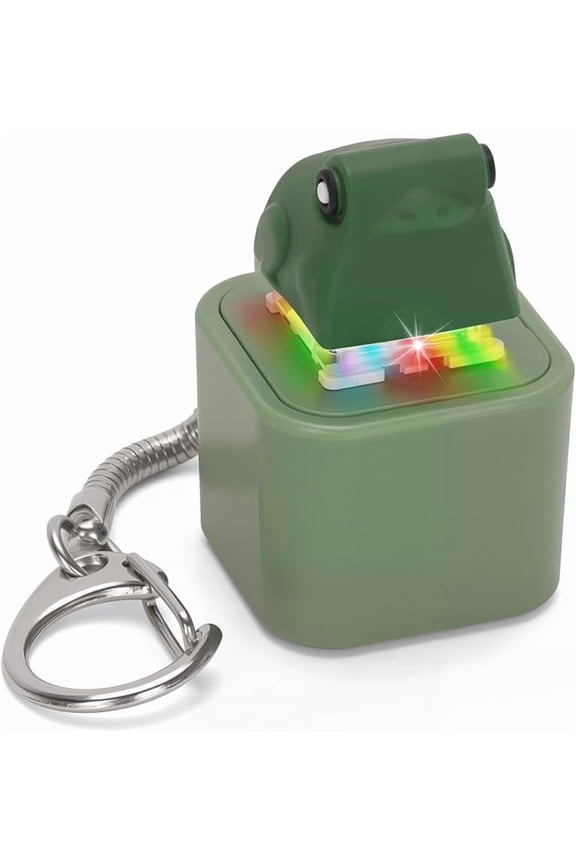 Quacking Duck, Croaking Frog, and Meowing Cat Keyboard Fidget Toy Keychain Set, Rechargeable Clicker with LED Light and Sound, Stress Relief Toy for Adults Anxiety Focus