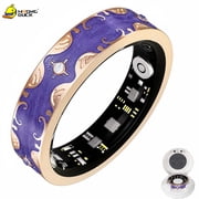 Wrongduck Retro Bluetooth Fitness Tracking Ring for Women IP68 Waterproof Activity Ring with Sleep Tracking Step Counter