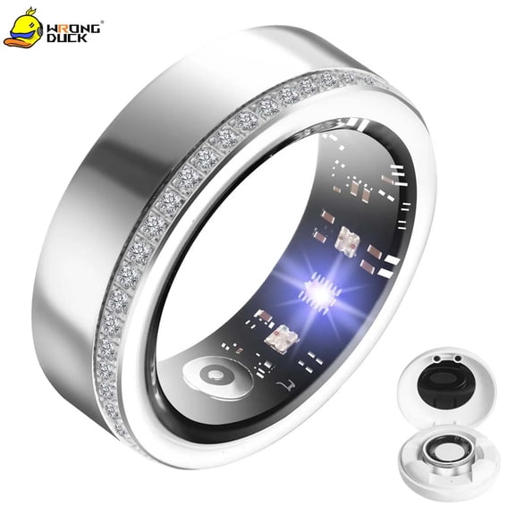 Wrongduck SR7 Fitness Tracking Ring for Women and Men, Bluetooth Activity Tracker Ring with 128 Sports Modes, Sleep Tracking, IP68 Waterproof, No Subscription