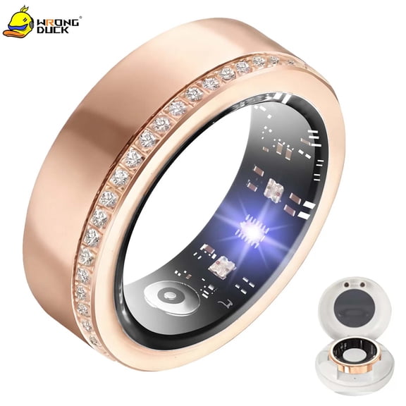 Wrongduck SR7 Fitness Tracking Ring for Women and Men, Bluetooth Activity Tracker Ring with 128 Sports Modes, Sleep Tracking, IP68 Waterproof, No Subscription