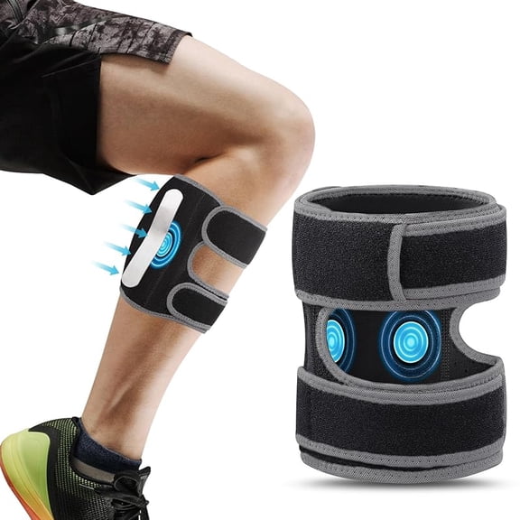 Wrongduck Sciatic Support Brace with Adjustable Pressure Pads, Lower Leg & Calf Compression Wrap for Daily Support, Unisex Fit, Breathable Neoprene