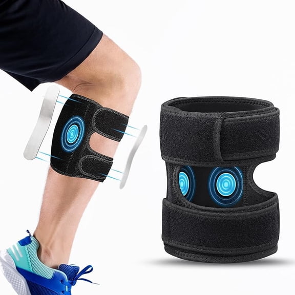 Wrongduck Sciatic Support Brace with Adjustable Pressure Pads, Lower Leg & Calf Compression Wrap for Daily Support, Unisex Fit, Breathable Neoprene