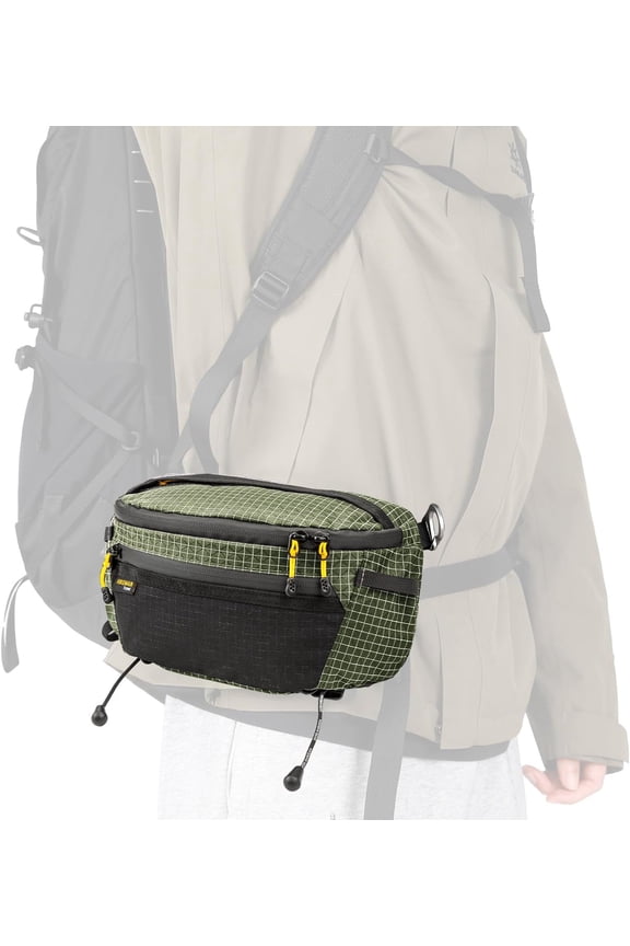 Wrongduck Strap Pack Pouch for Backpack, Lightweight Waterproof Phone Pocket Chest Waist Sling Bag Multi Functional Outdoor Bag for Hiking Running Travel Cycling