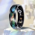 thumbnail image 1 of Wrongduck Titanium Steel Fitness Tracking Ring with Abalone Shell for Women Men Wireless Charging Activity Ring for iOS Android, 1 of 7